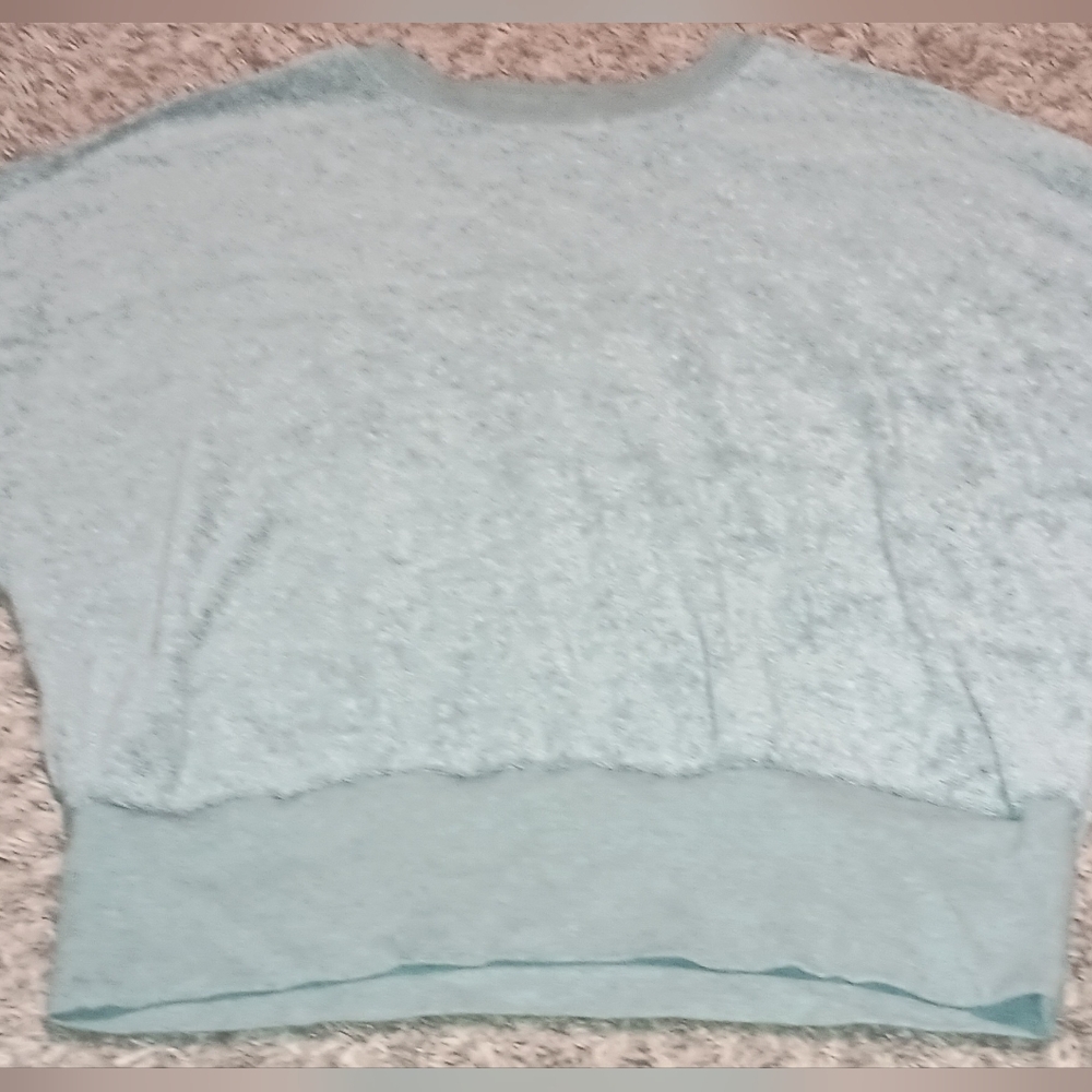 Women's Old Navy Sweater‎ Size Medium Color Green Blue Cute School College War